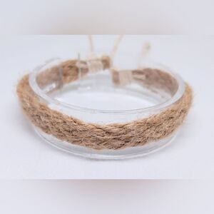 Men's bracelet braided rope brown new e7